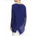 St. John Collection Women's Indigo Stripe Links Knit Asymmetrical Sweater Med