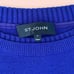 St. John Collection Women's Indigo Stripe Links Knit Asymmetrical Sweater Med
