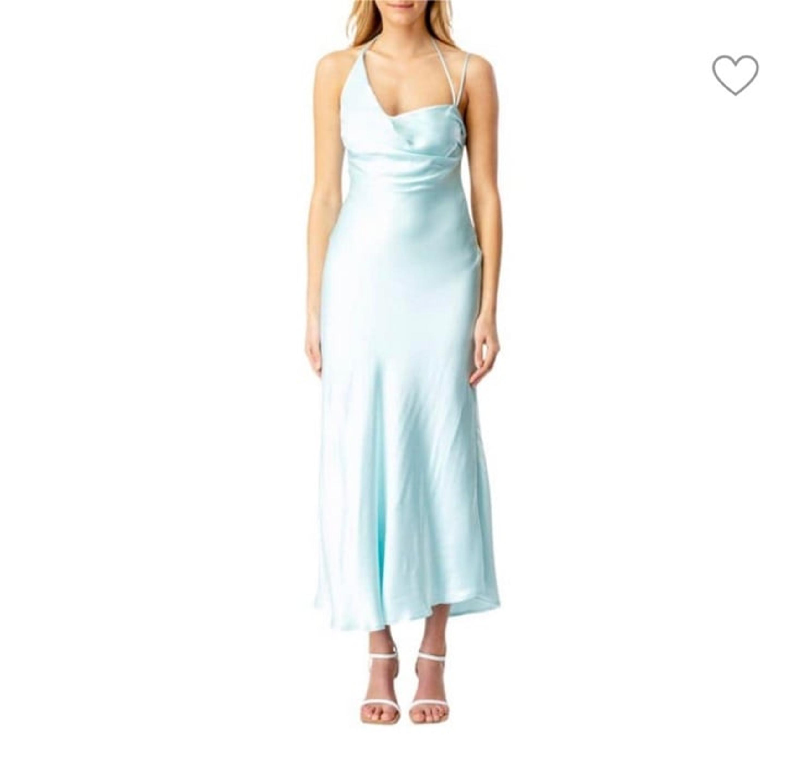Bardot MINT Women's Asymmetric-Hem Satin Dress