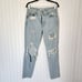 GRLFRND Karolina Light Wash Distressed High-rise Cropped Denim Jeans size 29