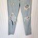 GRLFRND Karolina Light Wash Distressed High-rise Cropped Denim Jeans size 29