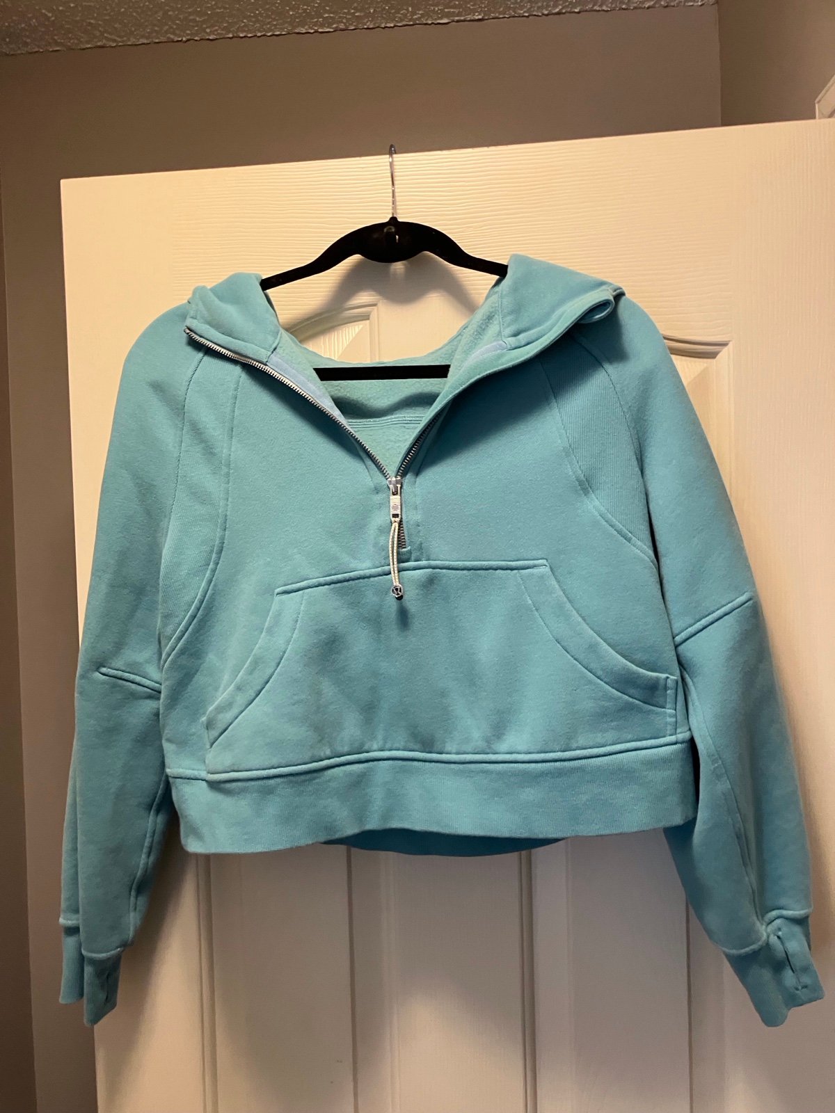 Lululemon Scuba Oversized Half-Zip Hoodie in Teal