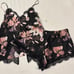 Victorias Secret NWT satin pink and black pajama set