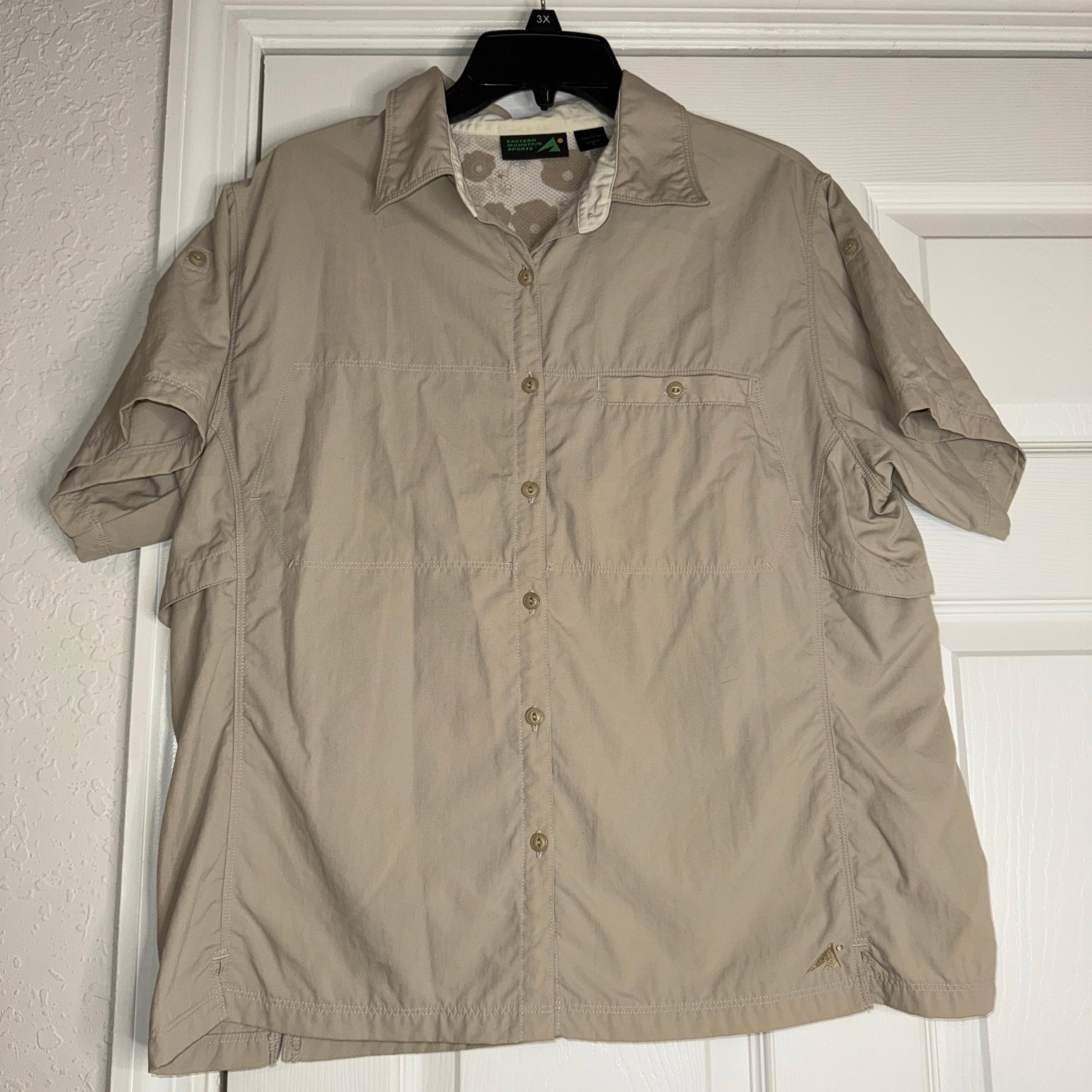 Eastern mountain sports button up shirt women’s xl breathable lightweight