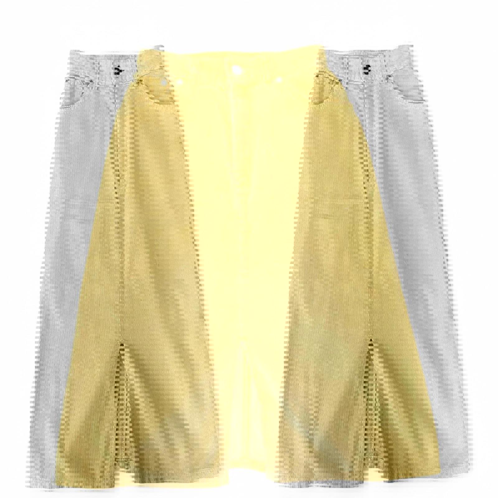 Vintage Levis Yellow corduroy midi skirt