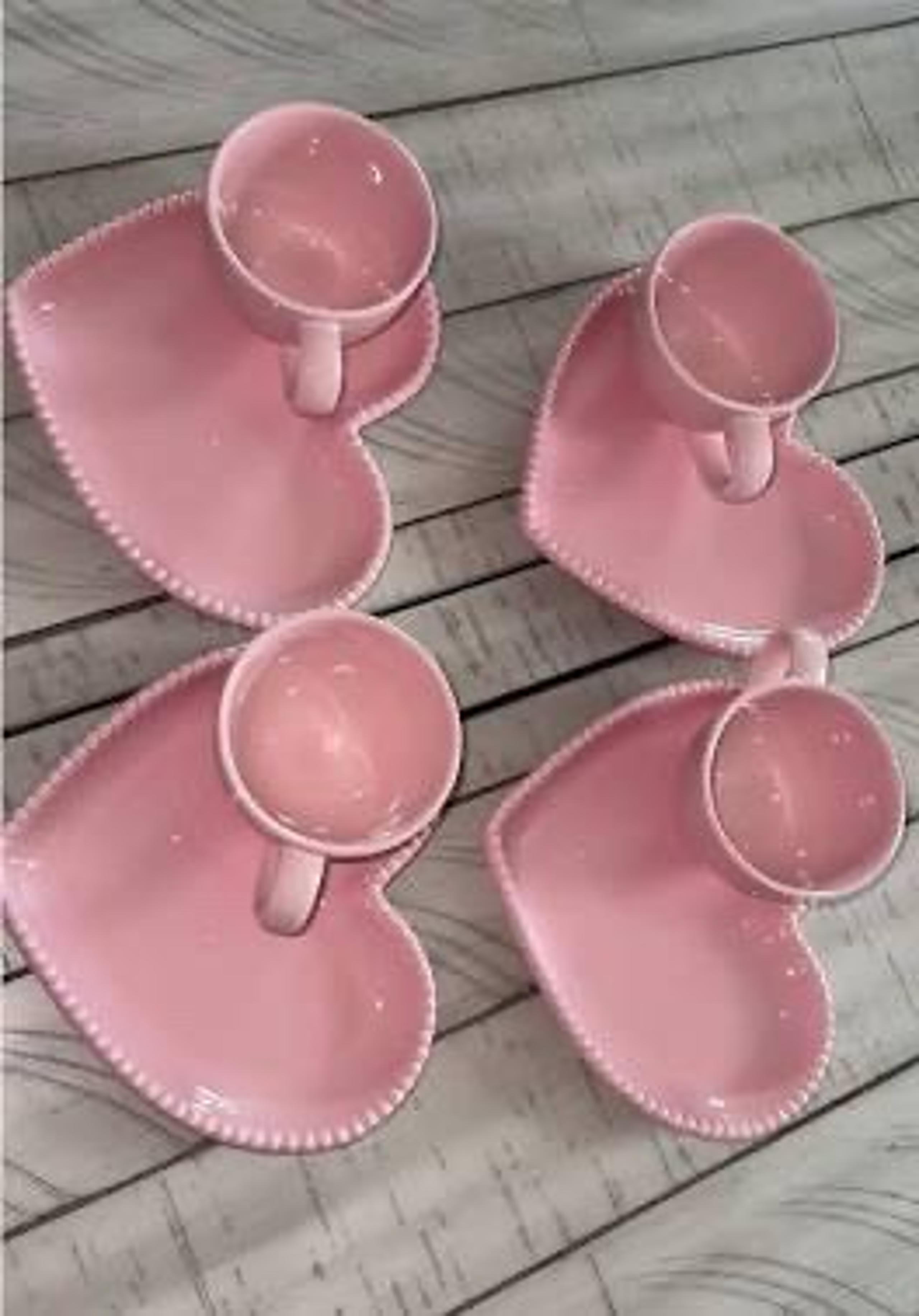 Set rosa de corazones