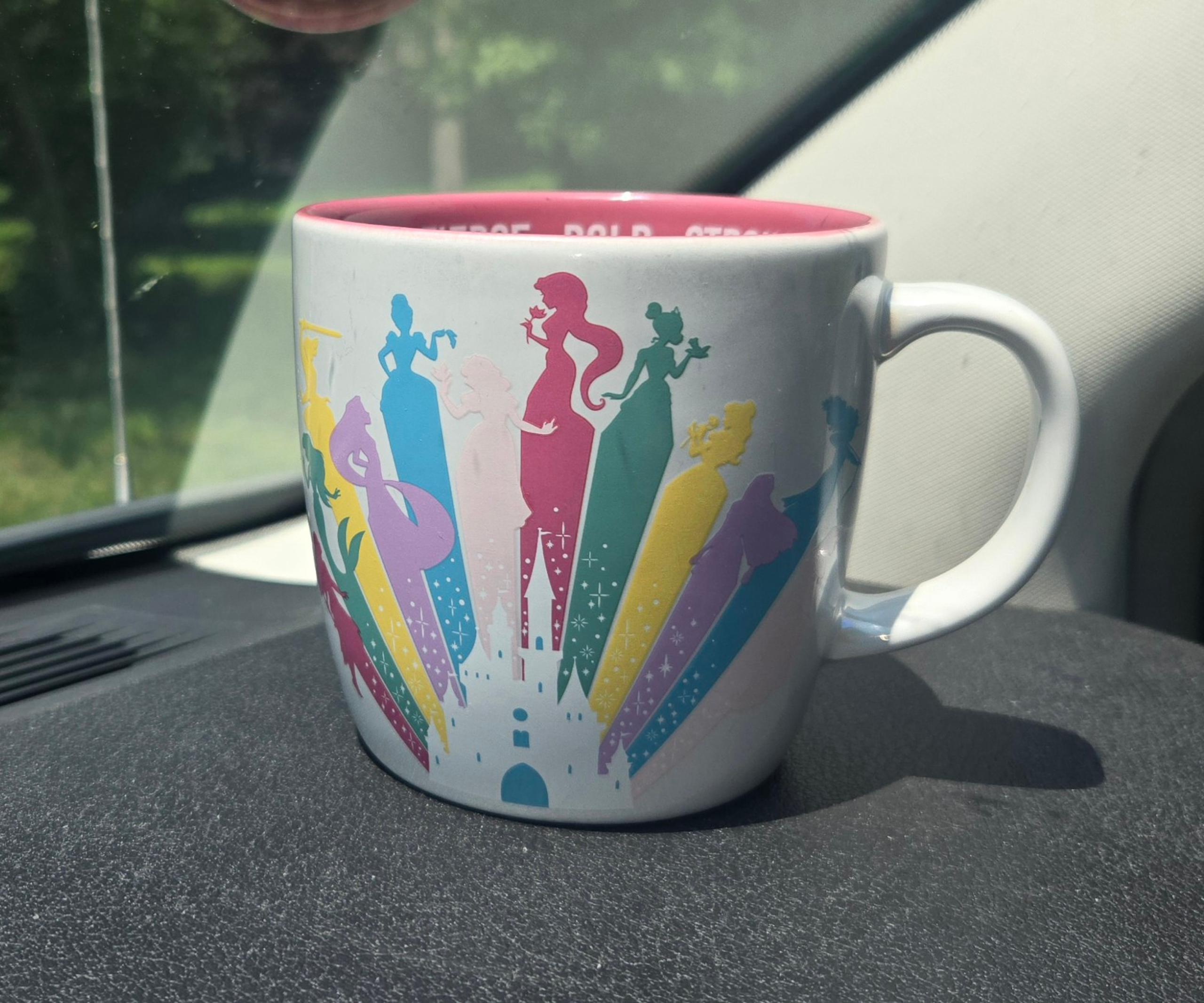 Disney Princess Mug – Fantasyland Castle "Fierce, Bold, Strong"  Holds 15 oz.