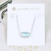 Kendra Scott Elisa light blue Illusion necklace Silver tone March