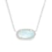 Kendra Scott Elisa light blue Illusion necklace Silver tone March