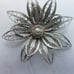 Flower Brooch Sterling Silver Dimensional Layered Filigree Vintage from Egypt
