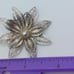 Flower Brooch Sterling Silver Dimensional Layered Filigree Vintage from Egypt