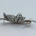 Flower Brooch Sterling Silver Dimensional Layered Filigree Vintage from Egypt