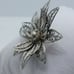 Flower Brooch Sterling Silver Dimensional Layered Filigree Vintage from Egypt