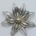Flower Brooch Sterling Silver Dimensional Layered Filigree Vintage from Egypt