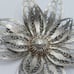 Flower Brooch Sterling Silver Dimensional Layered Filigree Vintage from Egypt