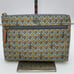 Tory Burch Northern Blue Basket Weave Quilted Clutch/Pouch/Toiletry Bag with Dus