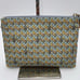 Tory Burch Northern Blue Basket Weave Quilted Clutch/Pouch/Toiletry Bag with Dus