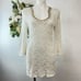 White House Black Market White Crochet knit Tunic/short dress