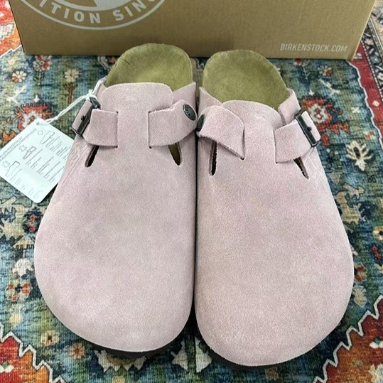 Birkenstock&Stüssy Boston Soft Footbed Dusty Pink Shoes US 8-8.5
