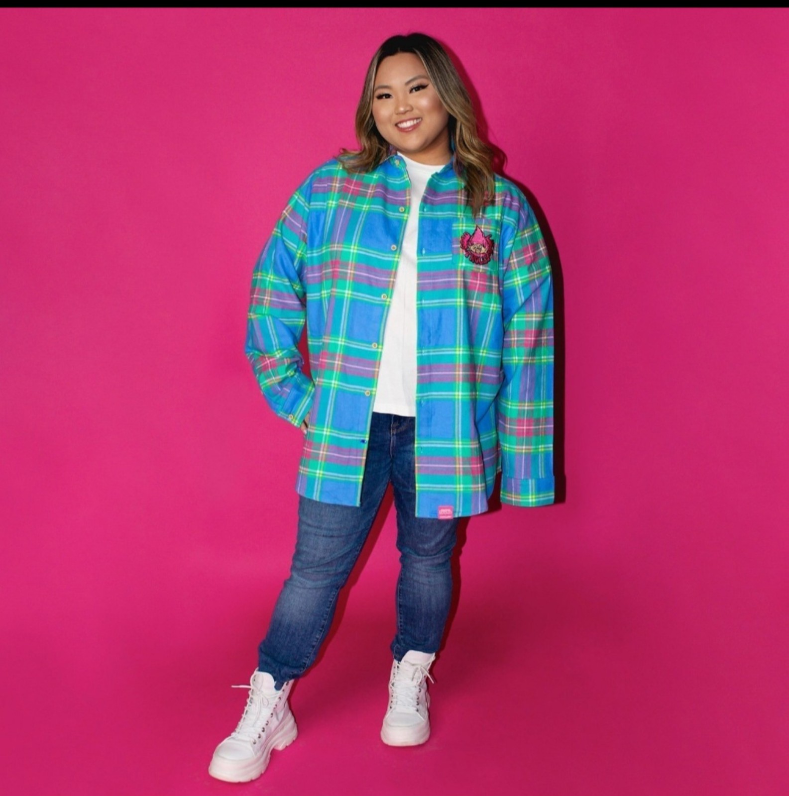 Cakeworthy x Trolls flannel shirt