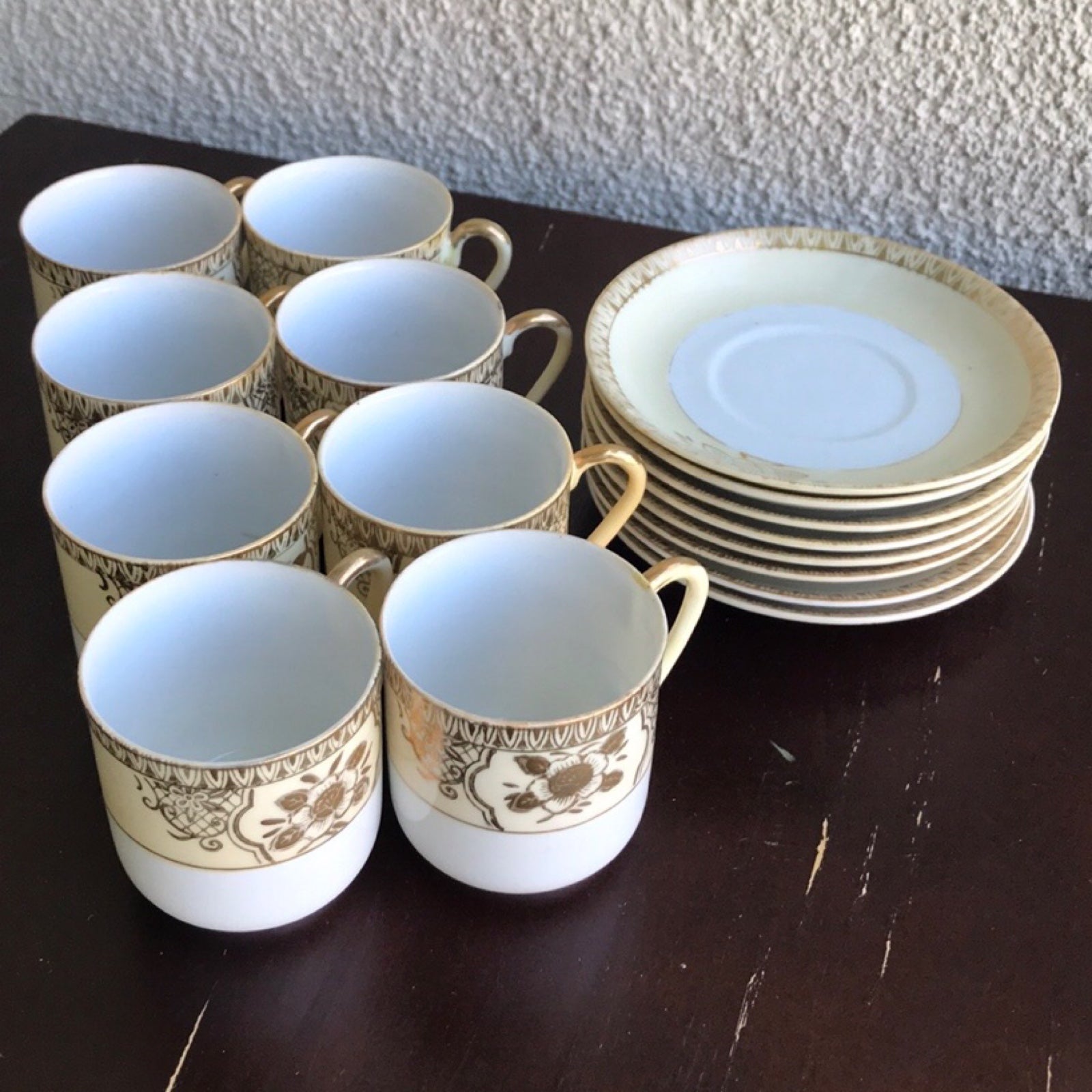 Chikaramachi Pastel Yellow and Gold Tea Sets