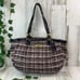 Coach Double Strap Tweed Multicolor Satchel Purse