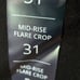 J.Crew Flare Crop Black Jean in All Day Stretch Size 31 NWT 70s Retro Minimalist