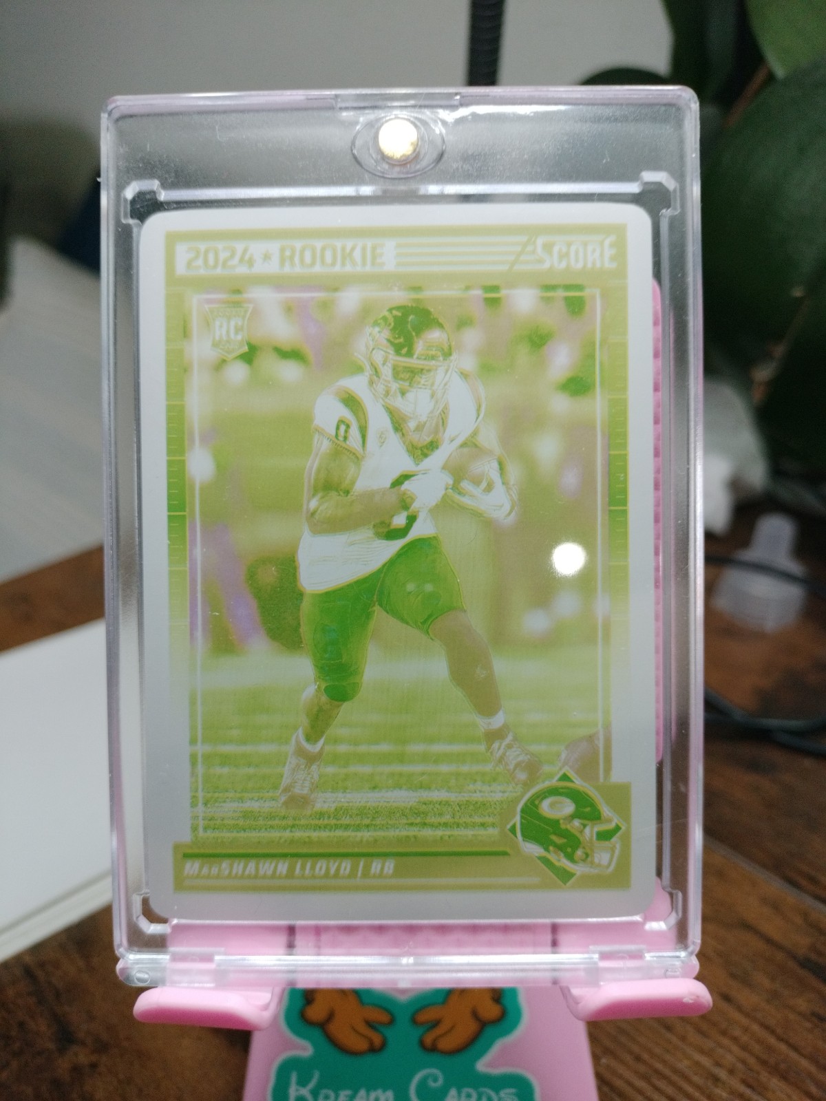 MarShawn Lloyd 1/1 yellow rookie printing plate