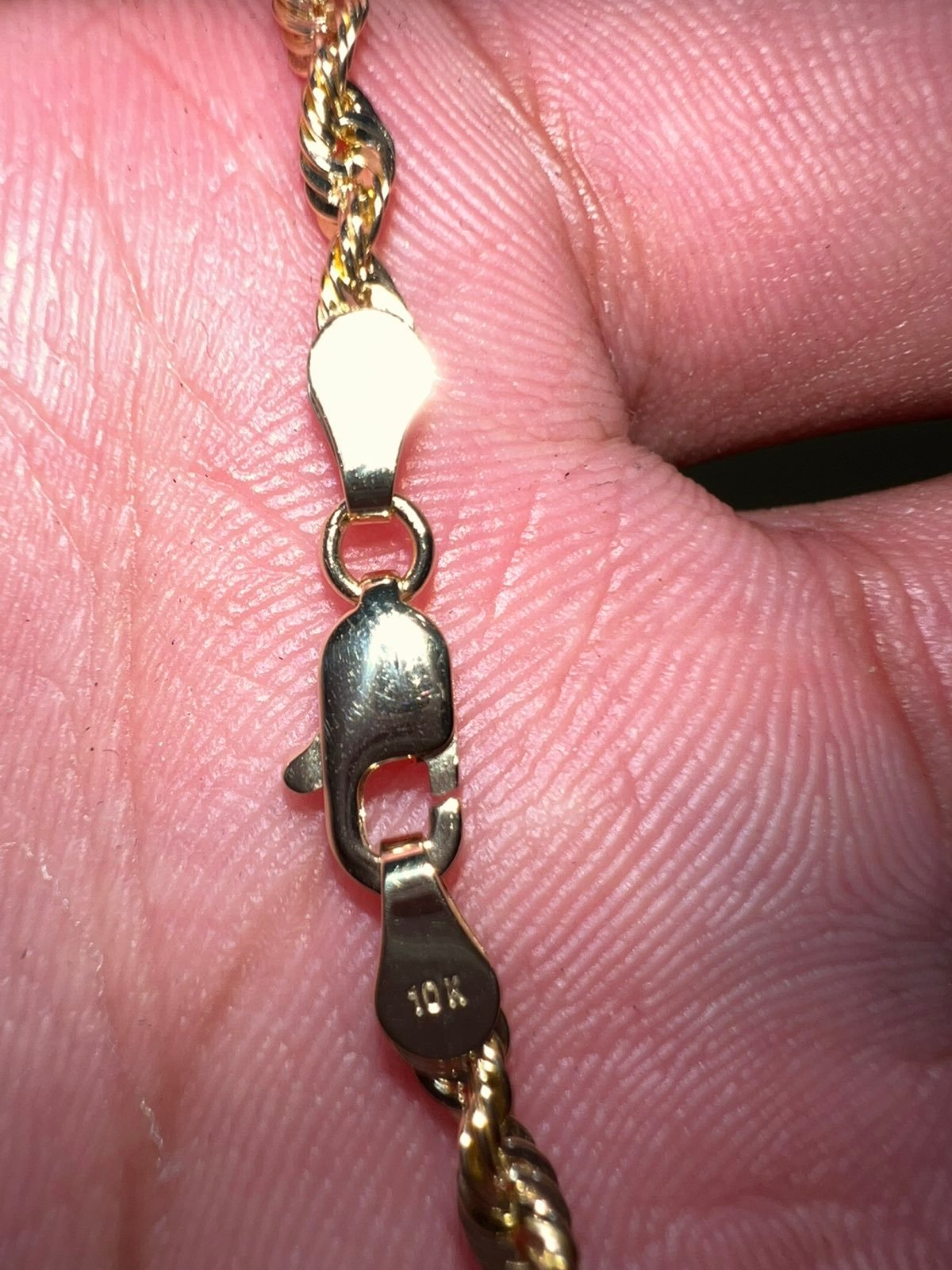 10k Gold Rope chain 18in Real