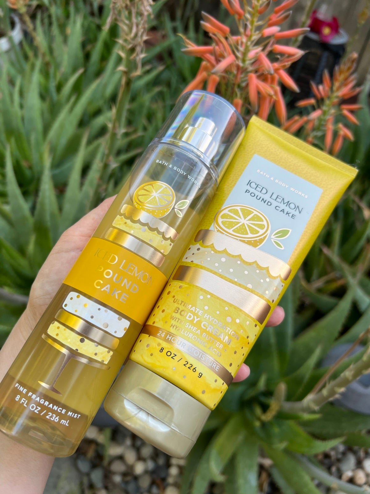 Bath and Body Works Iced Lemon Pound Cake body cream and fragrance mist