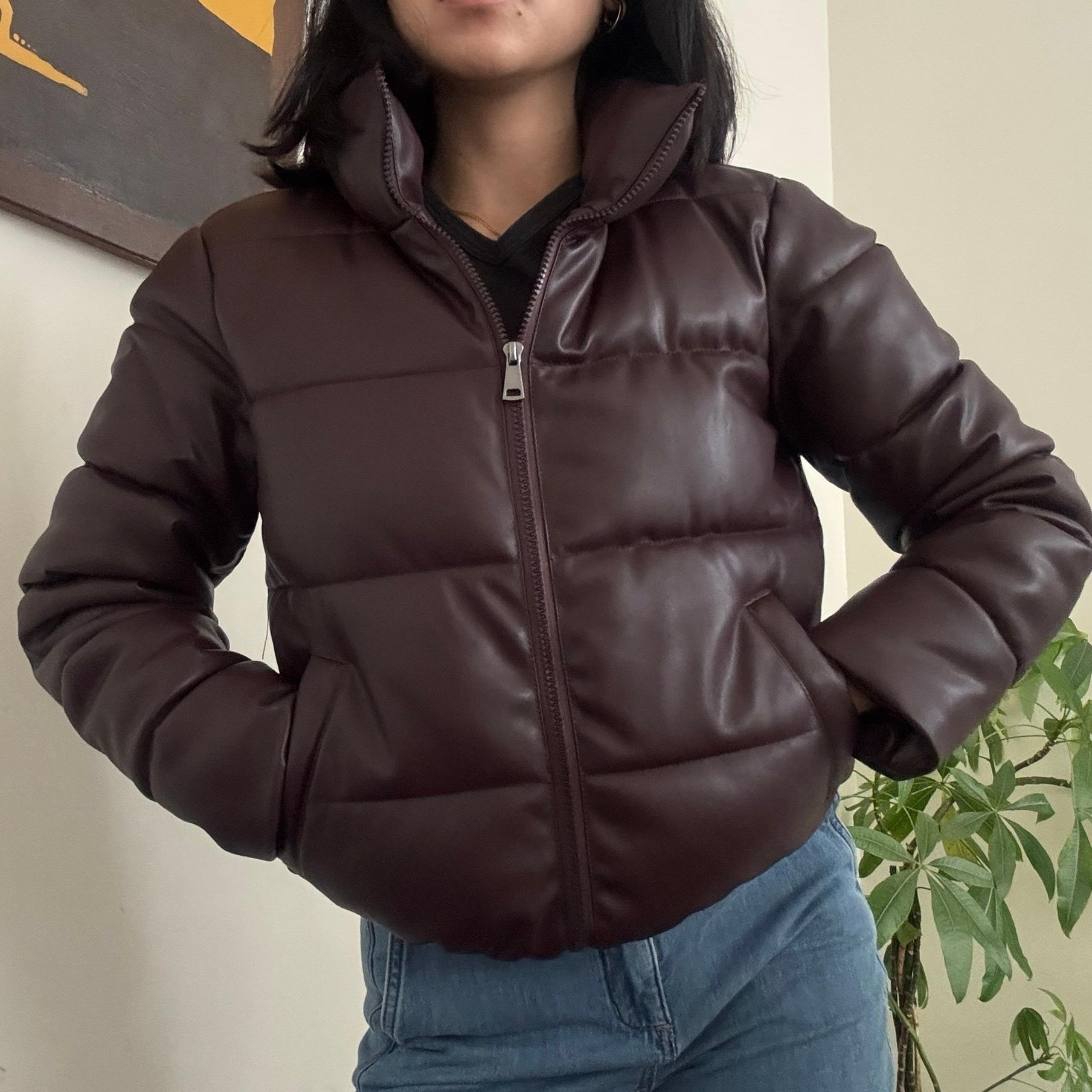 Nordstrom Sebby collection reddish purple puffer coat jacket