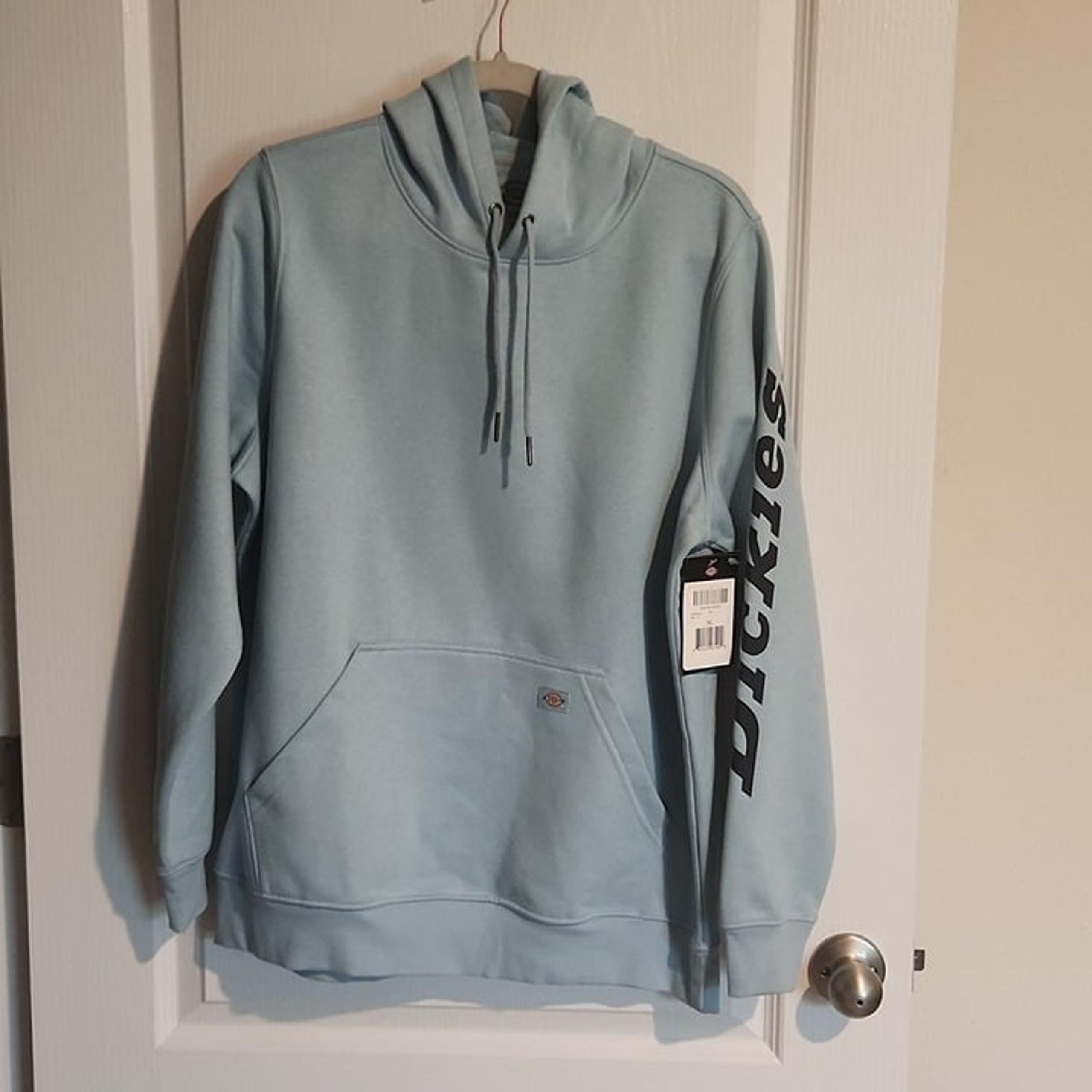 Womens NWT Dickies Heavyweight Pullover Hoodie, Blue, Durable Water Repellant XL