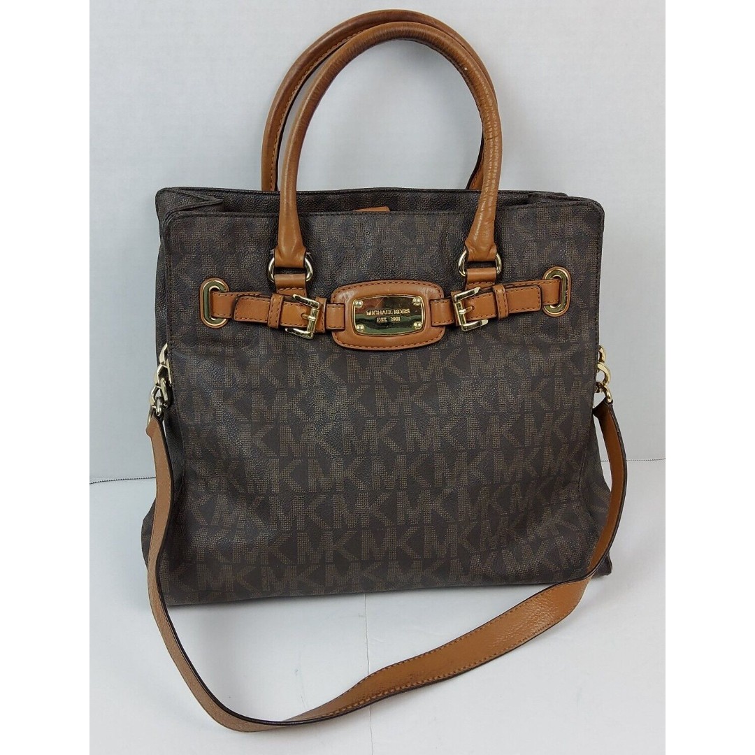 Michael Kors MK Signature Large Shoulder Handbag Purse
