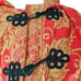 Vintage 60s Chinese Cape Womens Size Small Red Yellow Frog Button