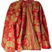 Vintage 60s Chinese Cape Womens Size Small Red Yellow Frog Button