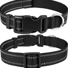 30 Reflective Nylon Dog Collars Adjustable Classic Collar with Quick Release S