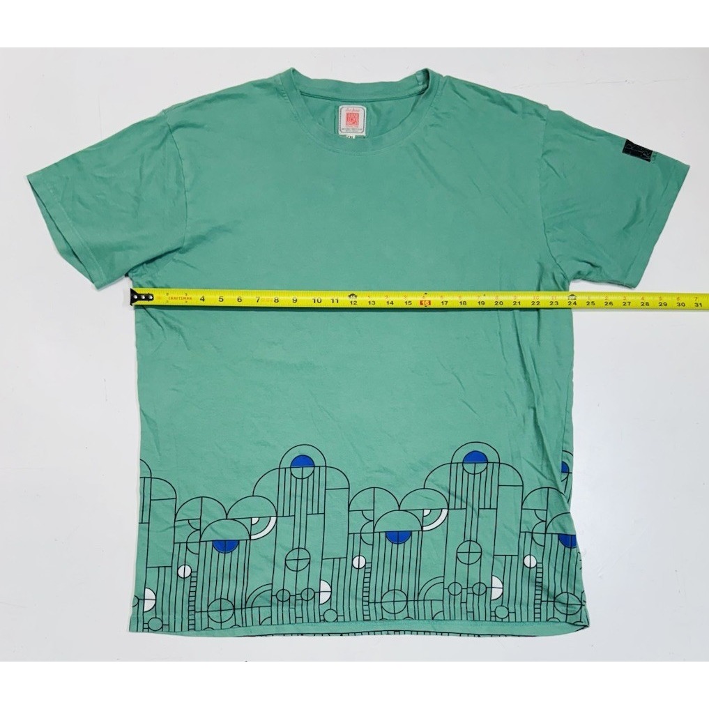 Frank Lloyd Wright Collection Vtg Shirt Green Liberty Covers Tee Men's XXL