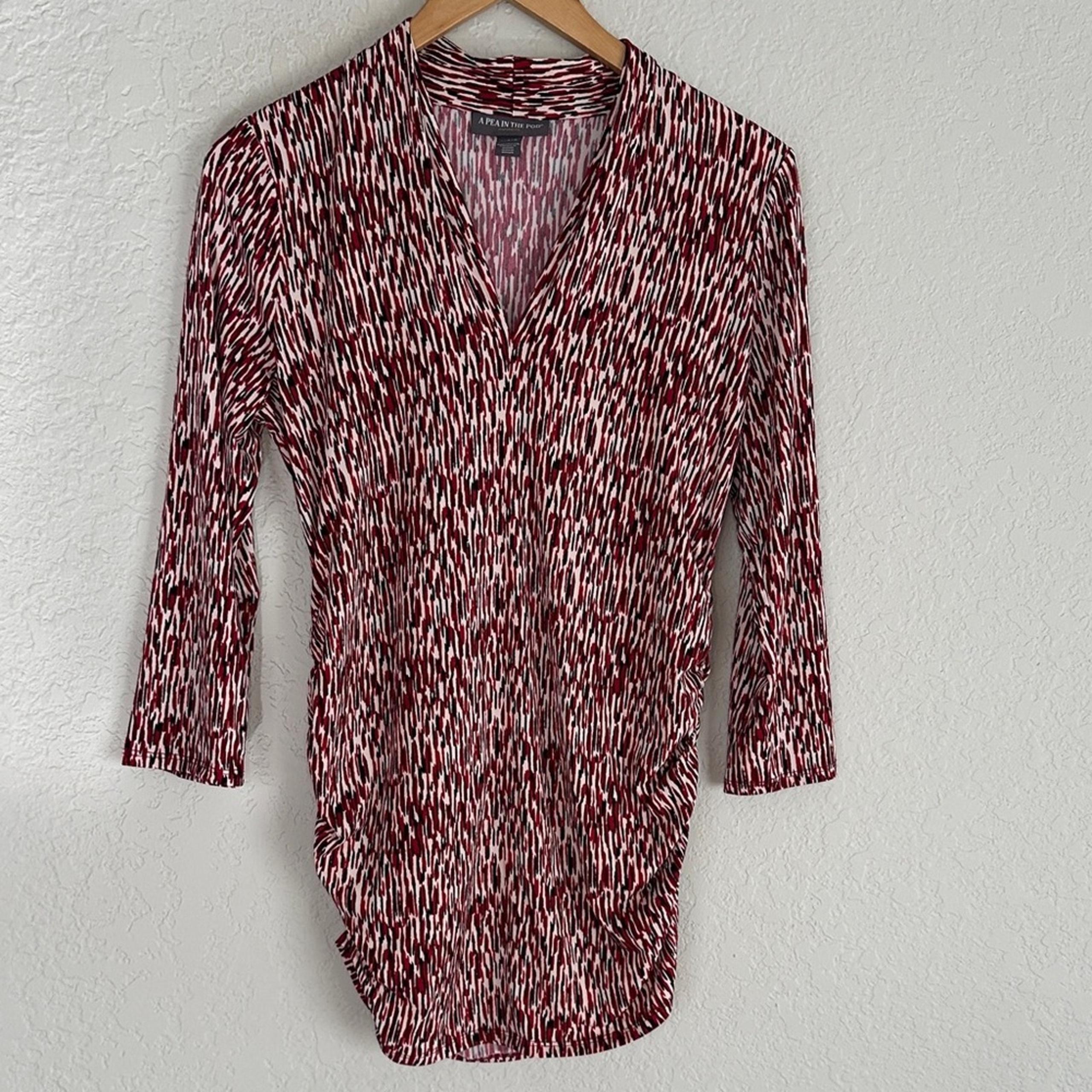 NEW Top Black Red V neck Cardinals Carolina Ohio State Large - A Pea In The Pod