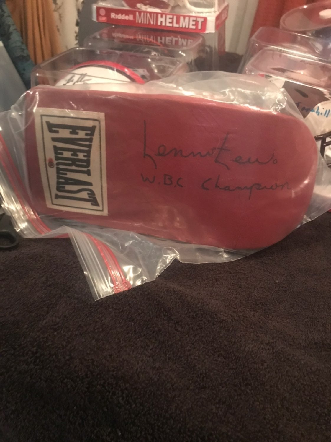 Lennox Lewis Signed Boxing Glove COA
