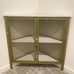 Corner Table/Cabinet with Flip Door and Storage Shelves