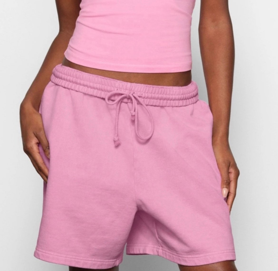 Skims Bubble Gum Cotton Fleece Shorts BNWT Size: XXS 0-2