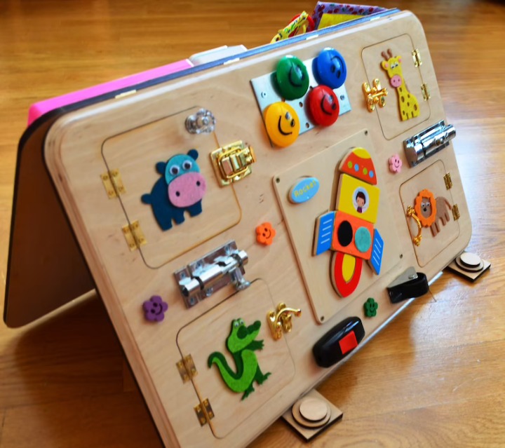 Busy board Activity board Montessori toys Wooden toys Sensory board Latch board