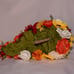 Cascade Fall Wedding Bouquet Yellow Orange Sunflower Orange Peonies Red Ivory