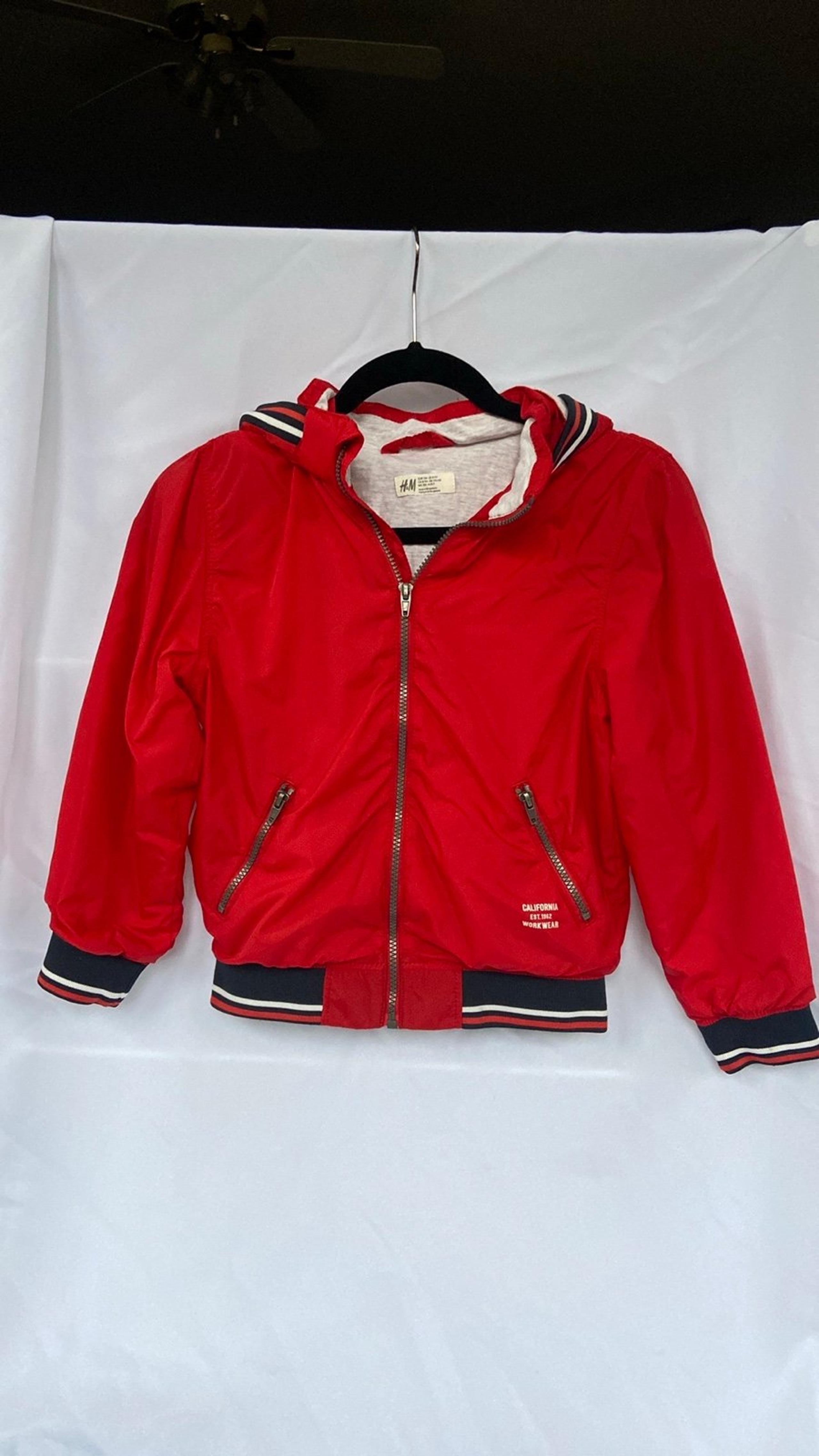 H&M boys size 8-9 years red nylon jacket