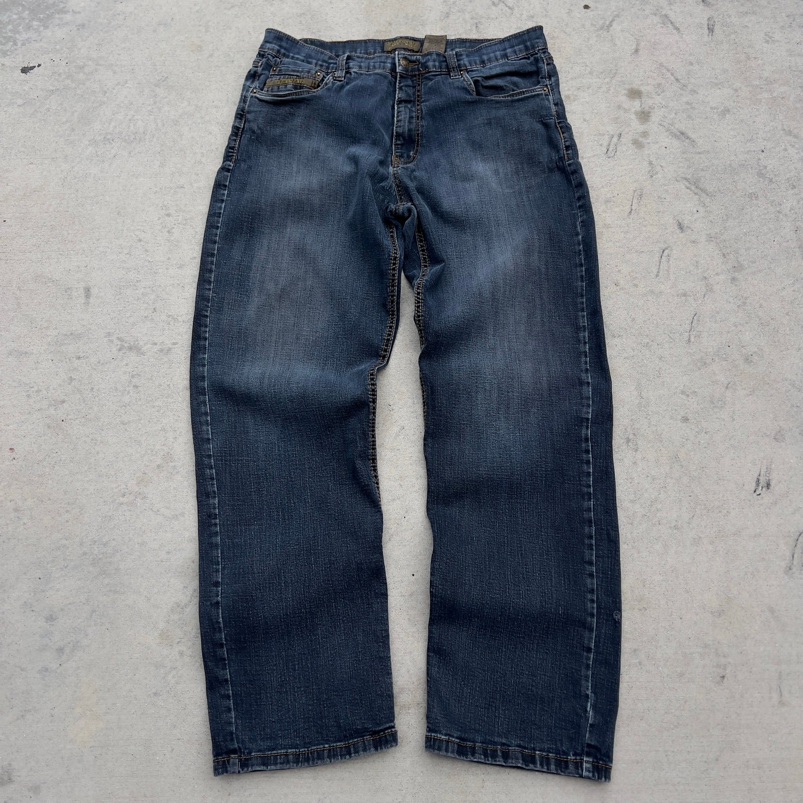 Y2K Grunge Punk Dark Wash Urban Star Jeans