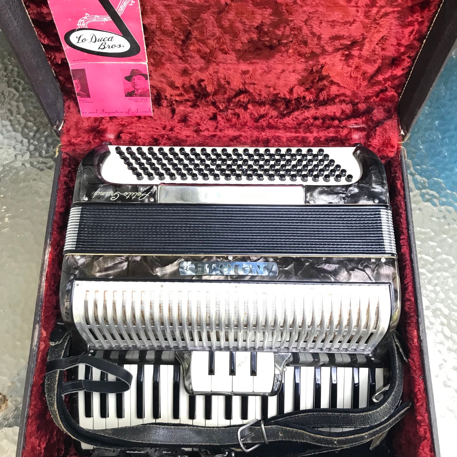 Vintage Los Duca Bros Jet Milwaukee Norma Petite Grand Piano Accordion w/ Case