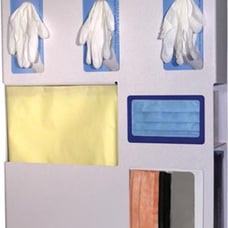 PPE ORGANZIER, PLASTIC - NEW Latex Vinyl Gloves Mask Etc Storage Face shields
