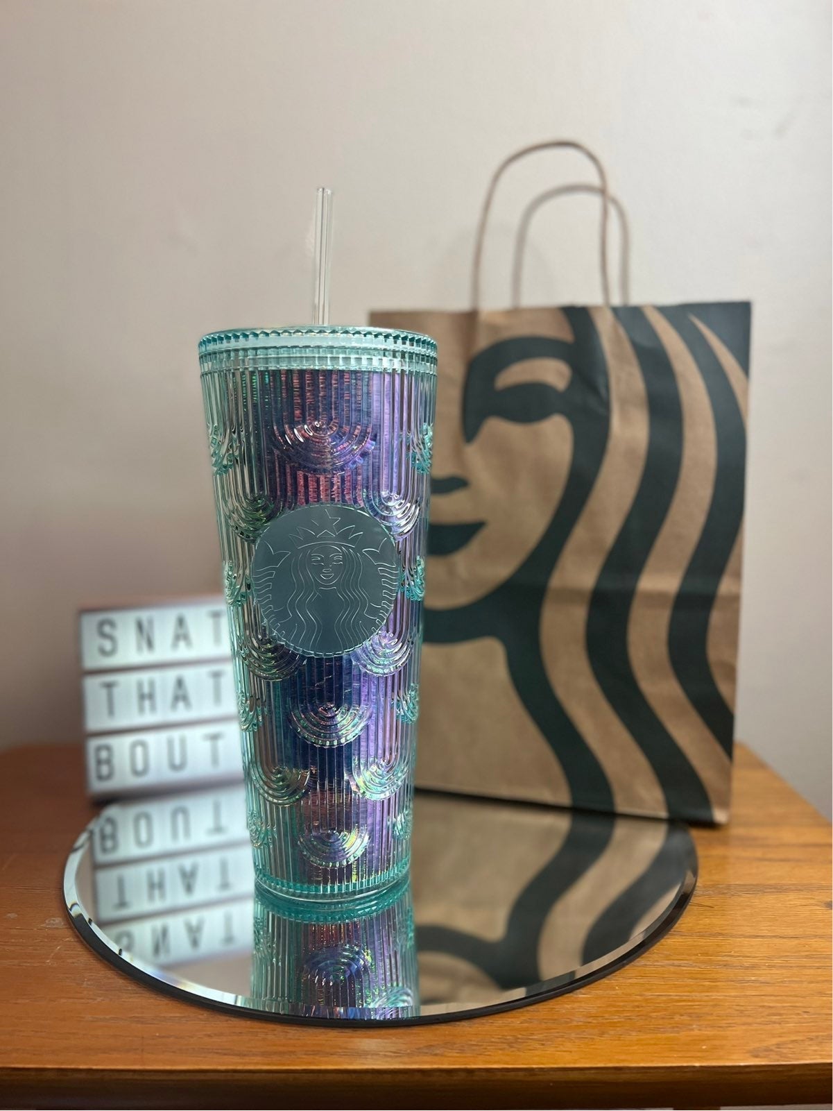 Starbucks Spring 2022 Iridescent Mermaid Scale 24oz Venti Tumbler