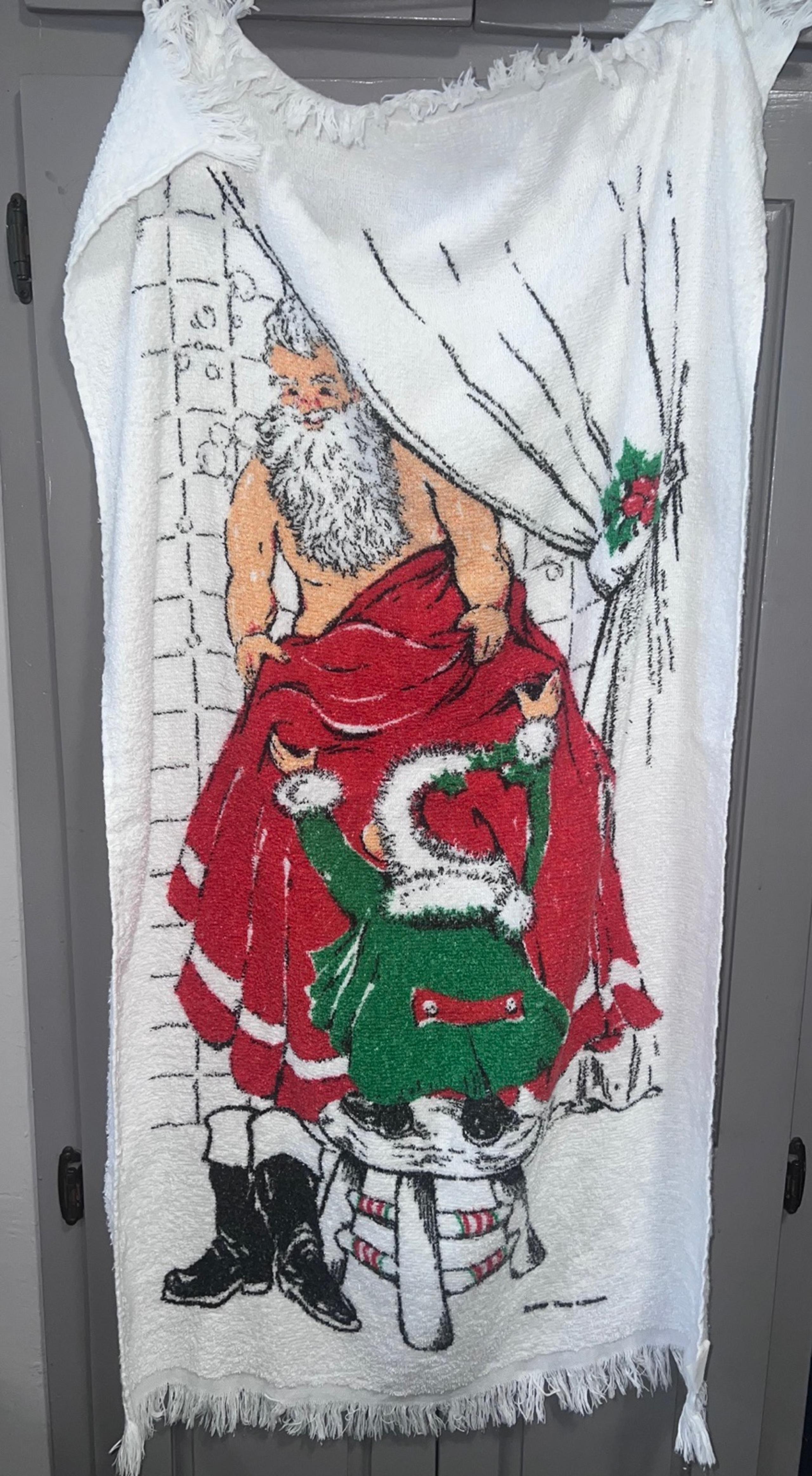 Vintage Christmas Bath Towel Set
