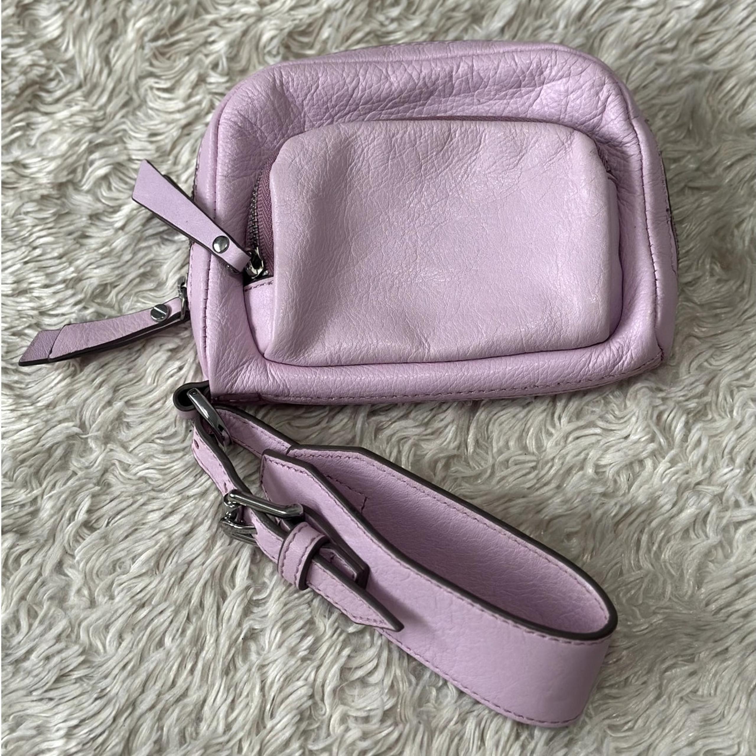 Banana Republic Pink Soft Leather Wristlet Clutch W Cuff Wallet Bag Pouch